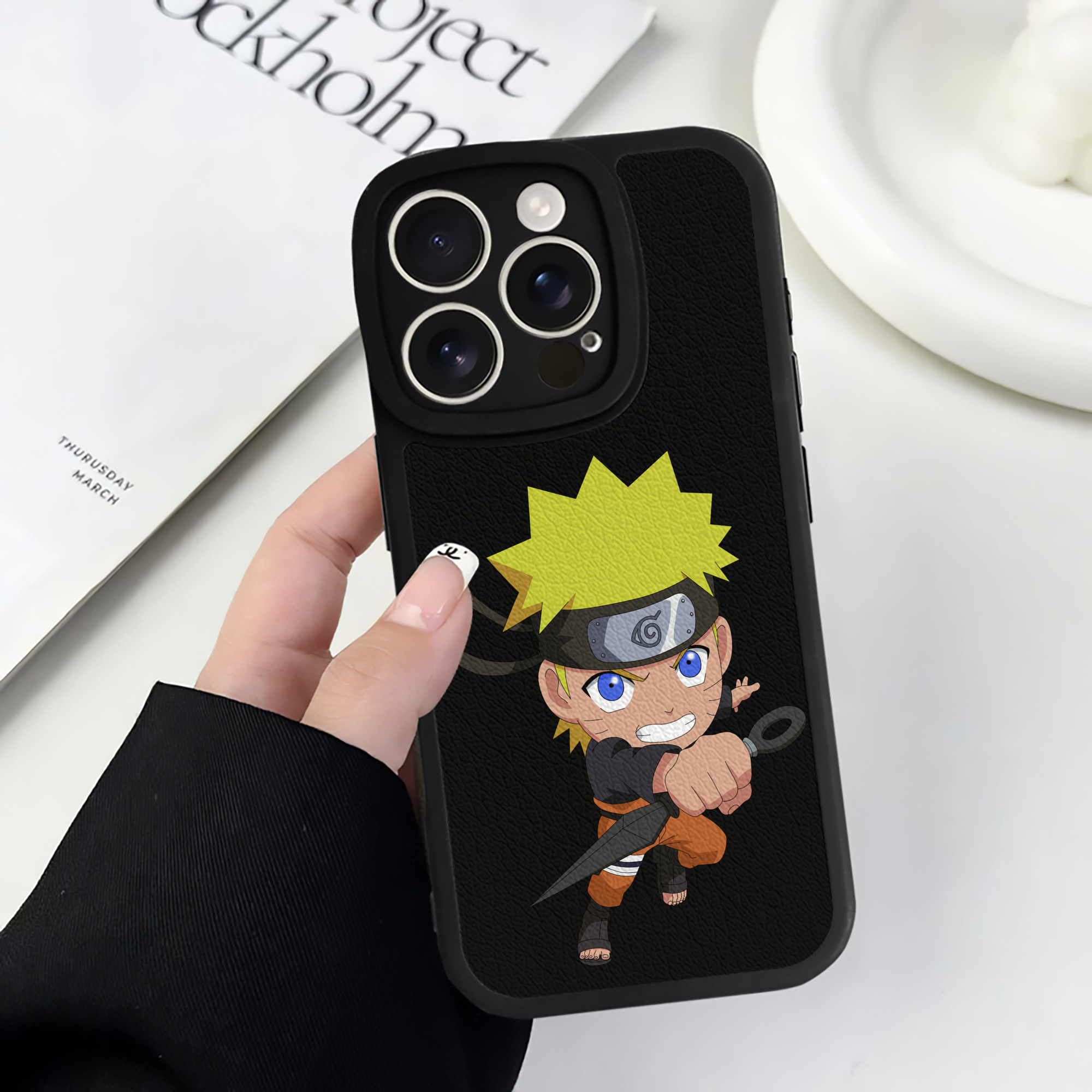 （画像用） NARUTO -ナルト- うずまき ナルト Uzumaki Naruto 【iPhone 16シリーズ対応】シリコンスマホケース（レザー調） 材質：シリコン